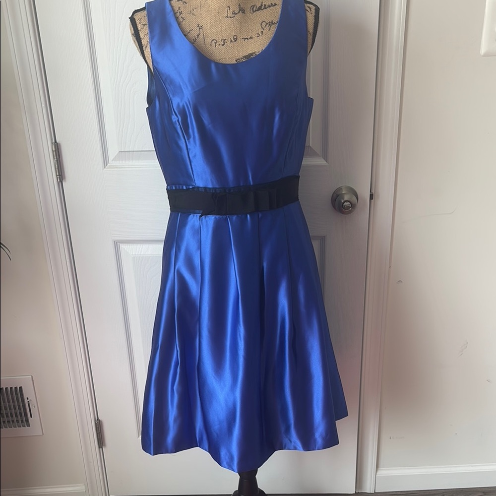 Elegant Blue Sleeveless Dress